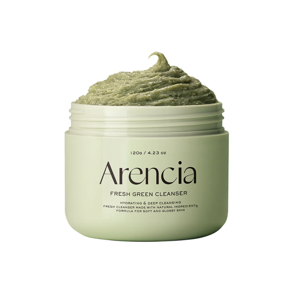Arencia Fresh Green Rice Mochi Cleanser with green tea and tea tree for acne-prone skin