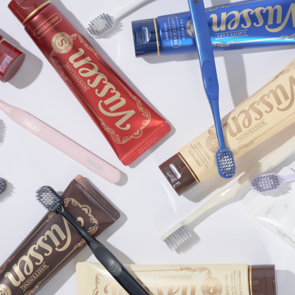 Vussen toothpaste and toothbrush premium oral care collection