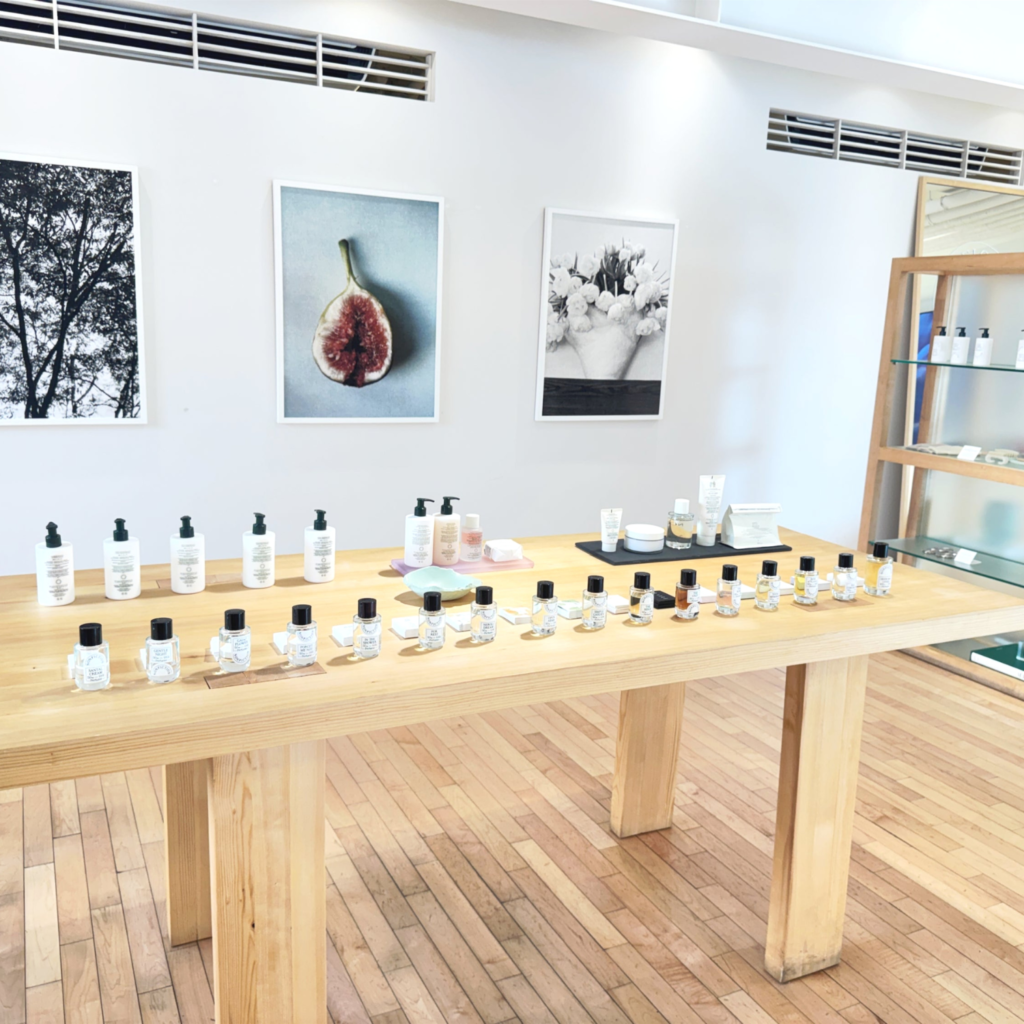 Nonfiction Korean body care and perfume display in Bukchon
