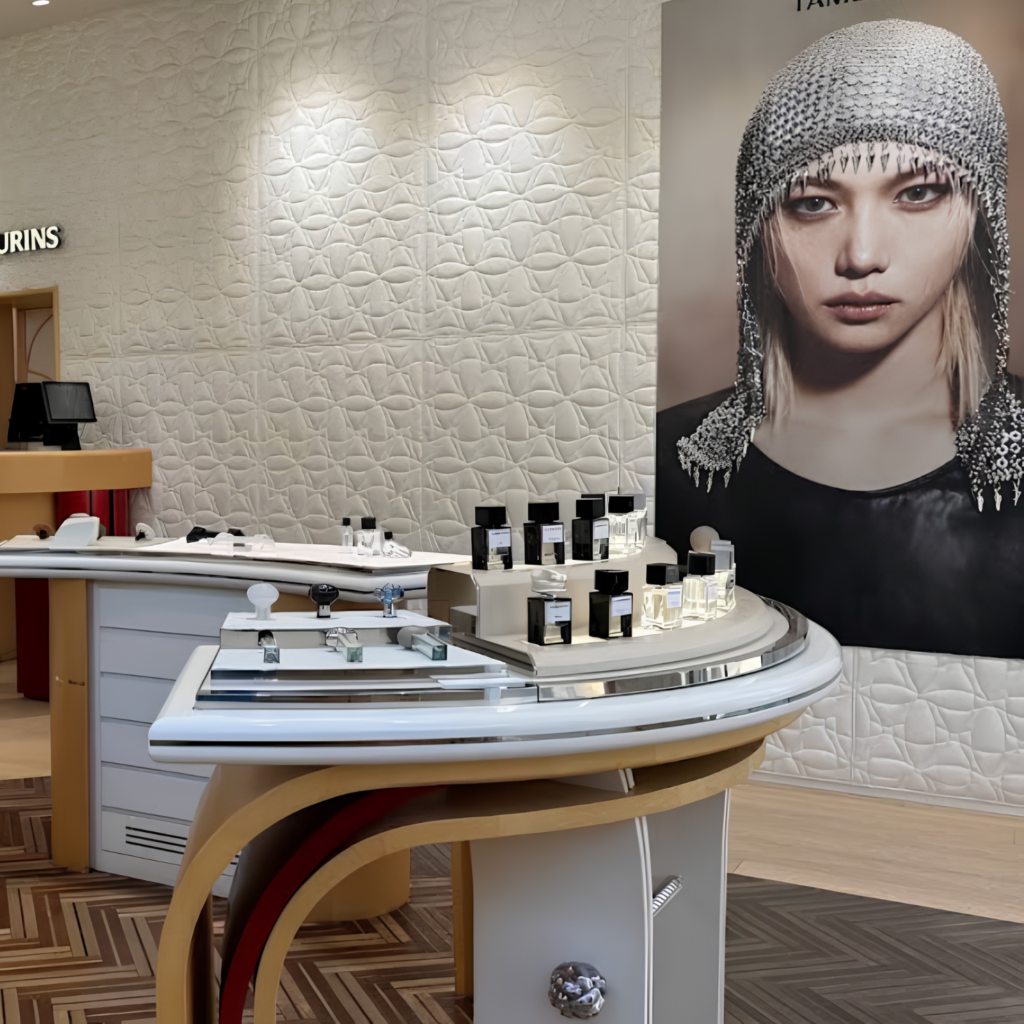 Tamburins perfume and beauty display in Seoul flagship store