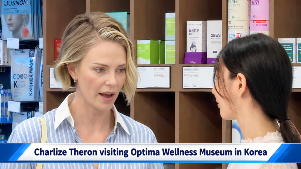 Charlize Theron visiting Optima Wellness Museum in Seoul